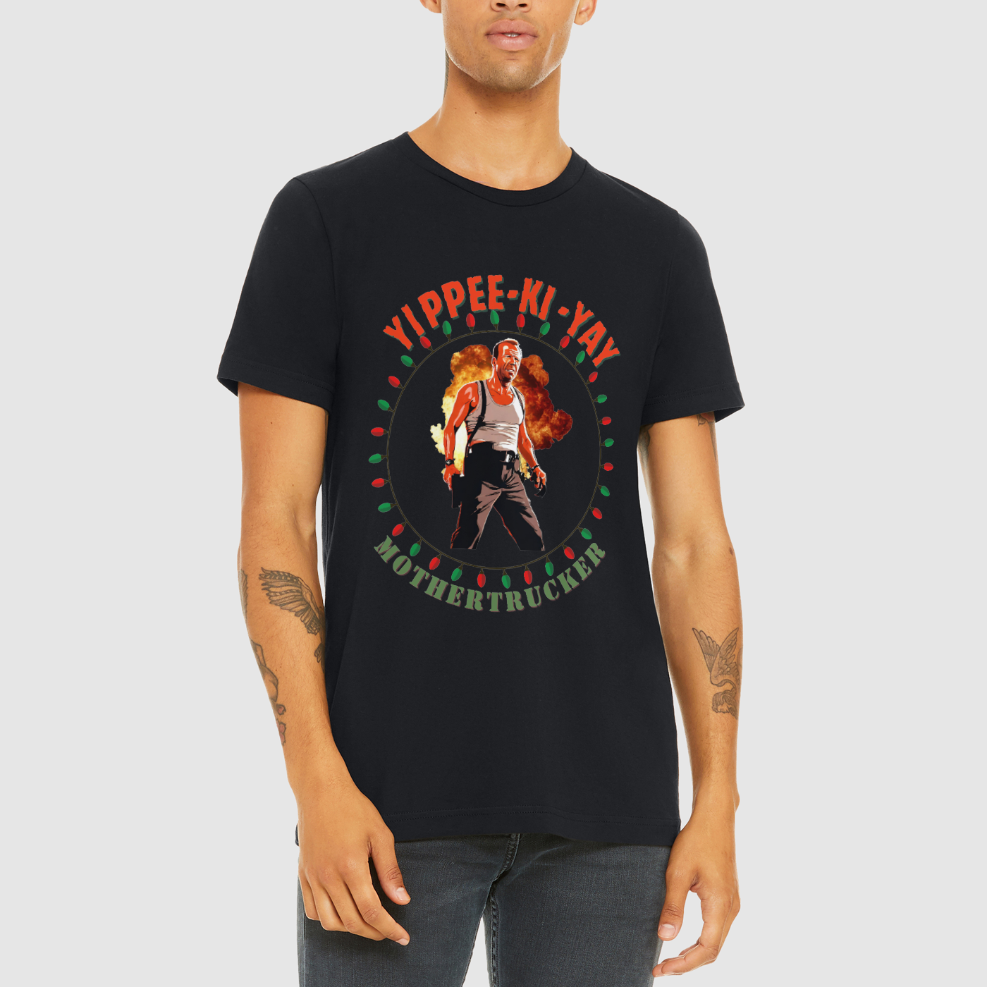 Yippee Ki Yay Mens Crew Tee, Bella + Canvas
