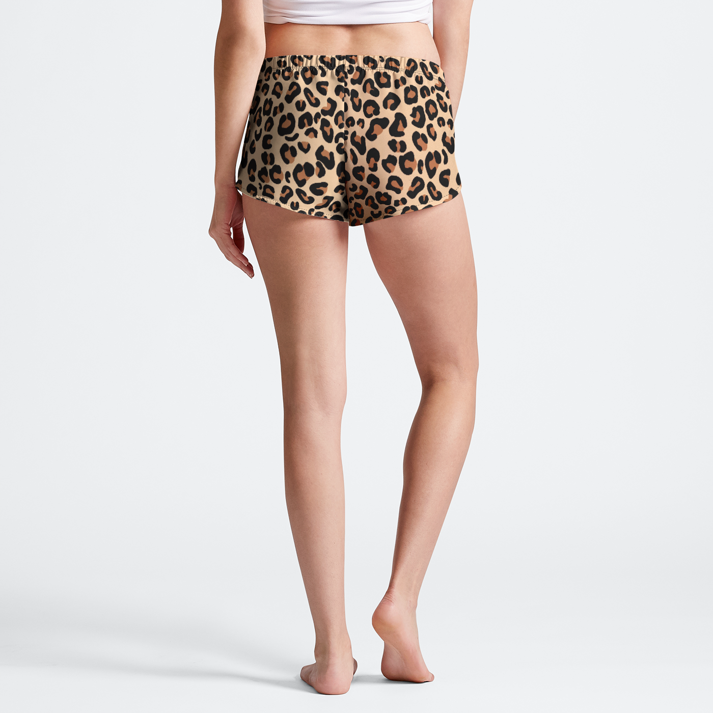 Leopard Womens Running Shorts