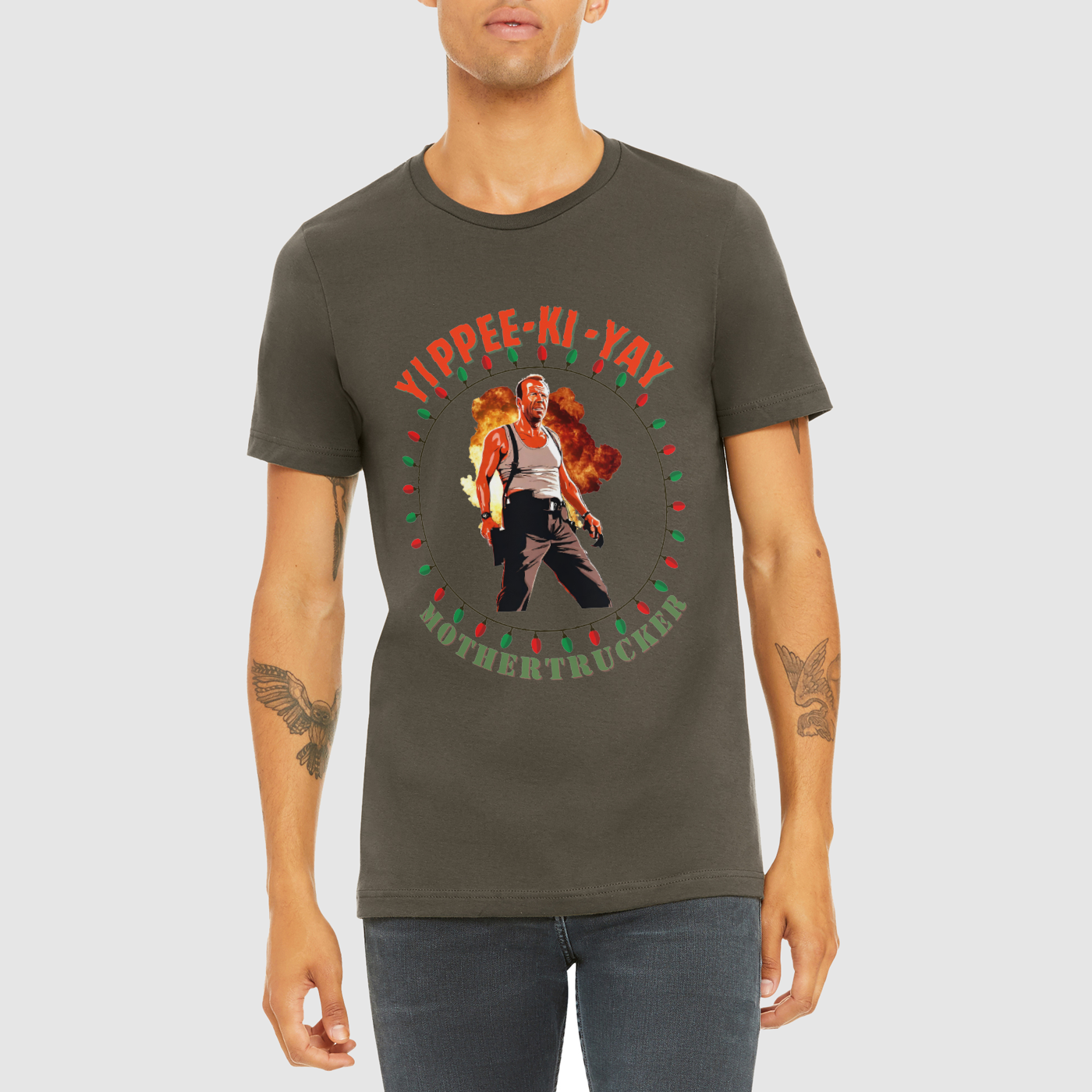Yippee Ki Yay Mens Crew Tee, Bella + Canvas