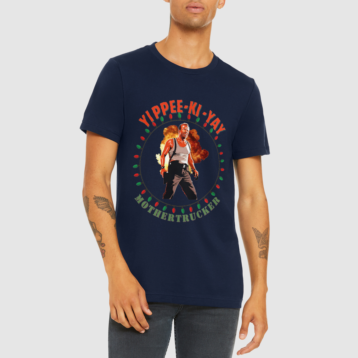 Yippee Ki Yay Mens Crew Tee, Bella + Canvas