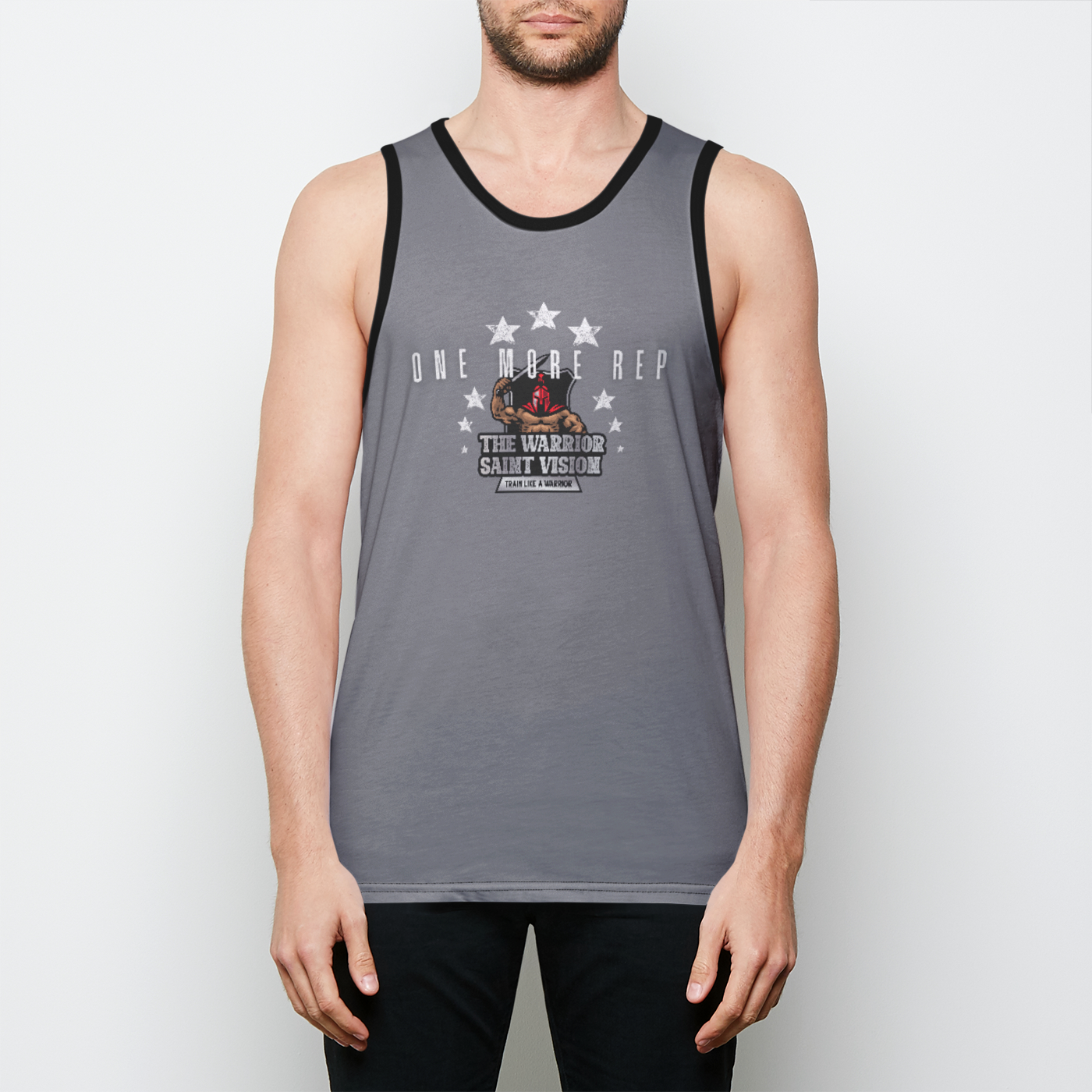 OMR Gray Mens Binded Tank Top