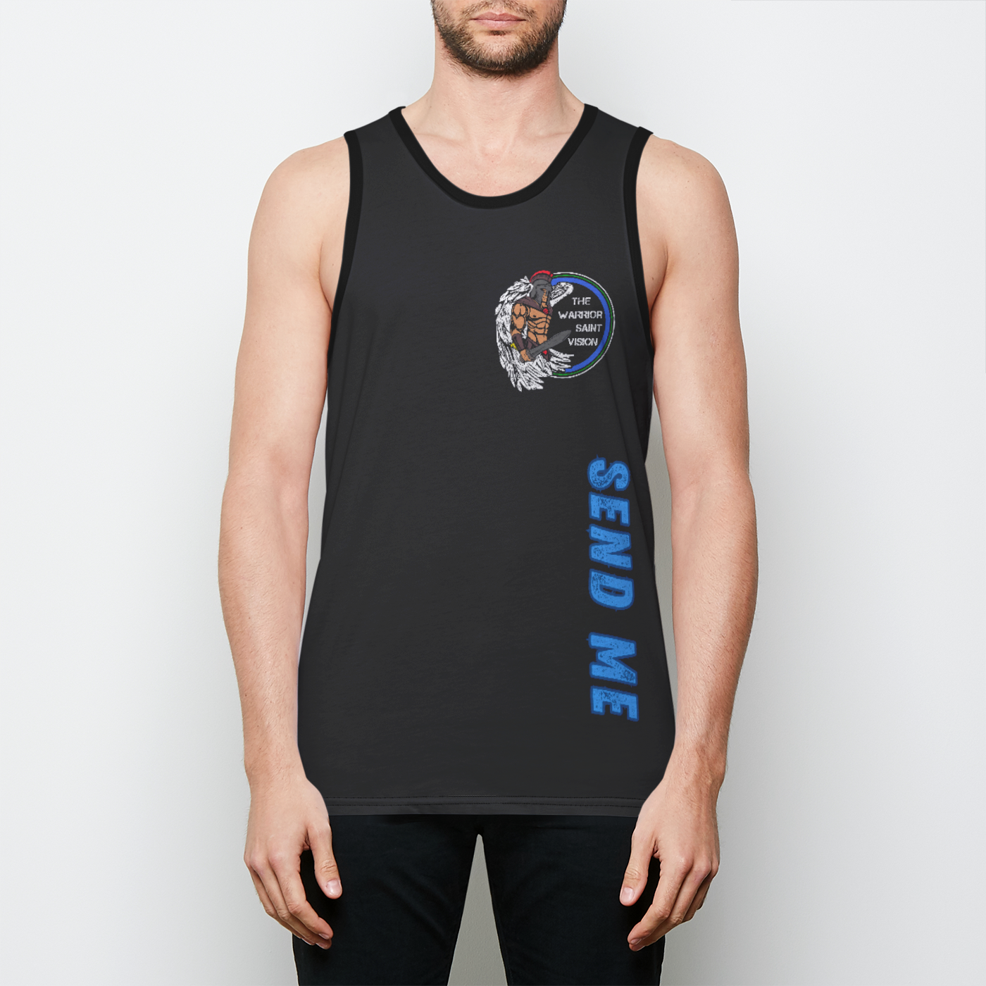 Thin Blue Line Mens Binded Tank Top