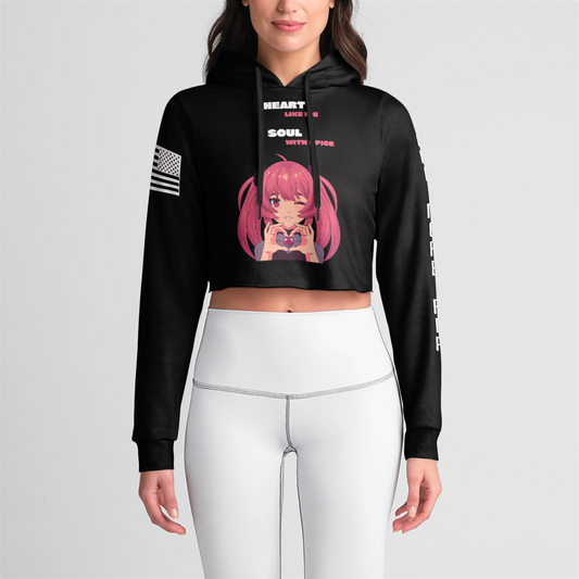 Heart and Soul Womens Crop Hoodie