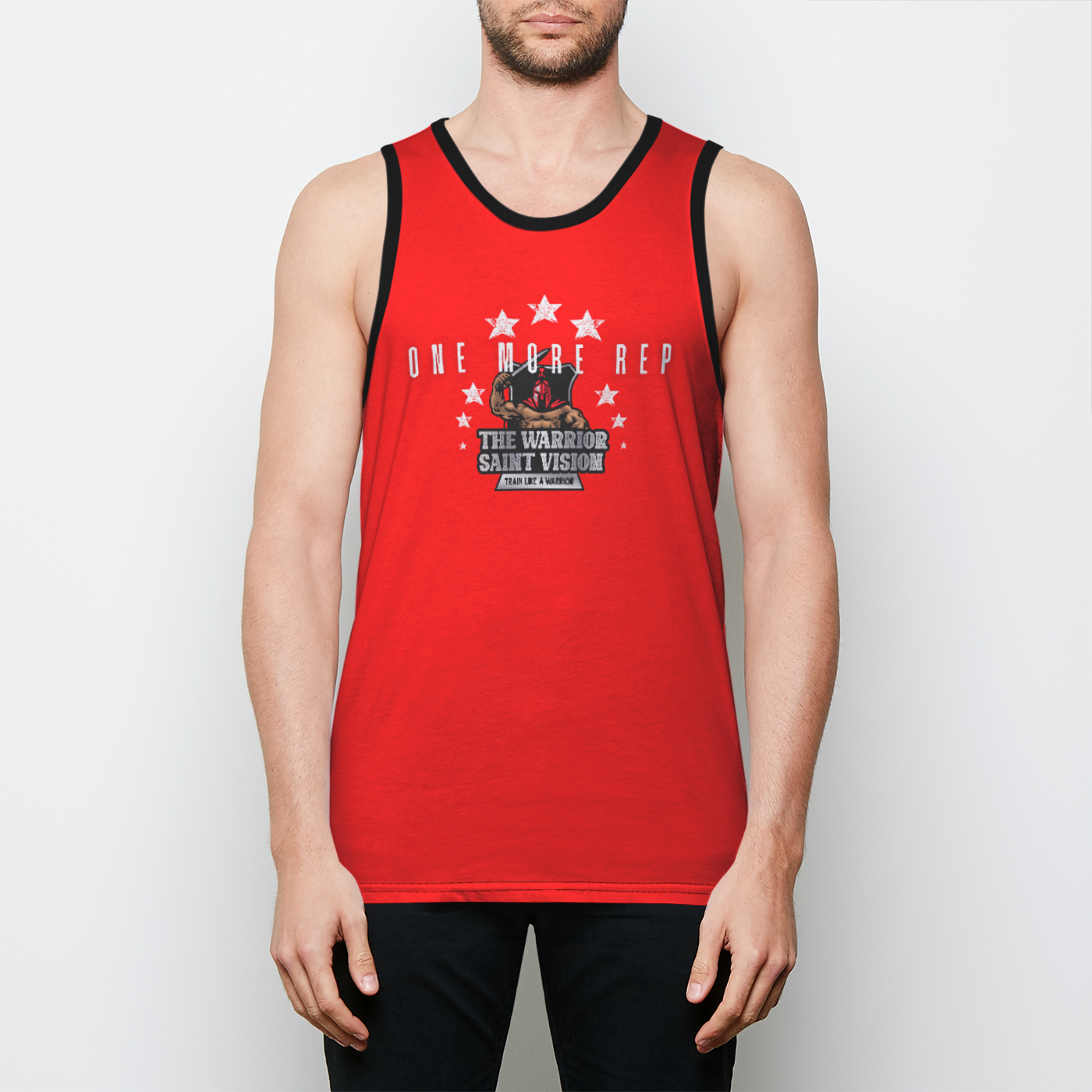 OMR RED Mens Binded Tank Top