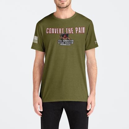 Pain is relative army green Mens Crew Tee