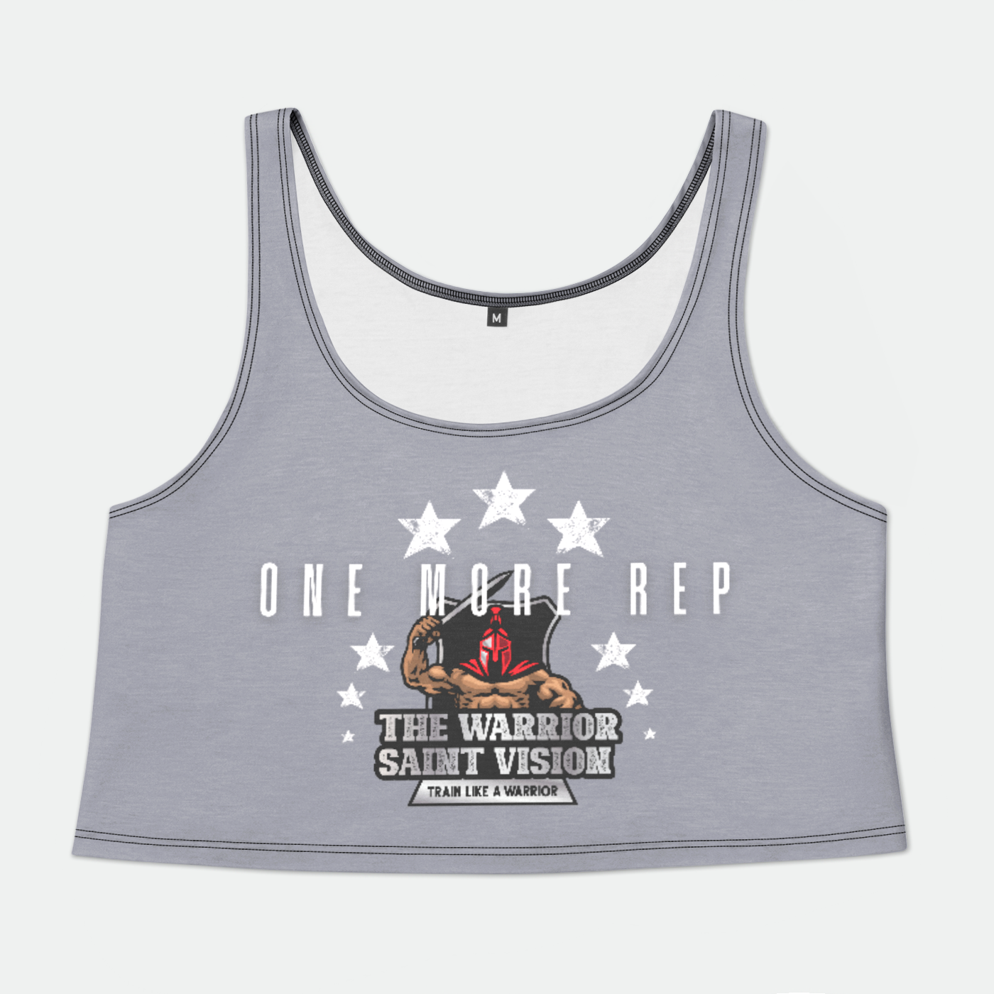 OMR Gray Womens Crop Tank Top