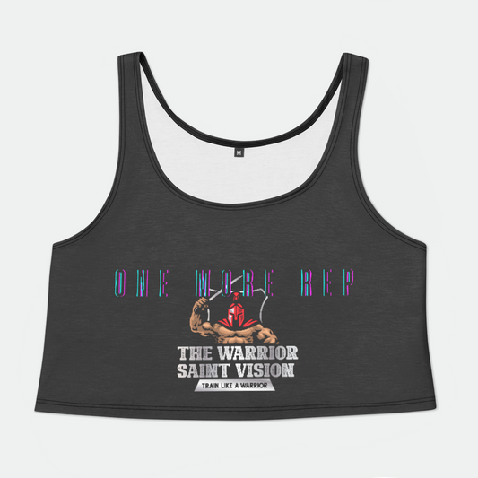 OMR Retro Black Womens Crop Tank Top