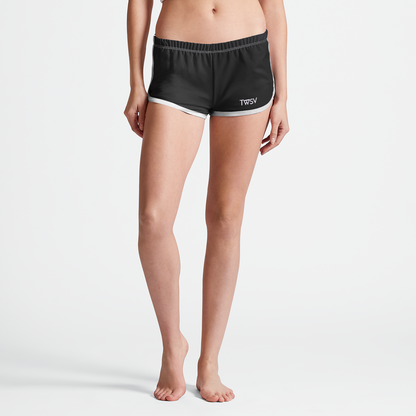 Black Womens Retro Shorts