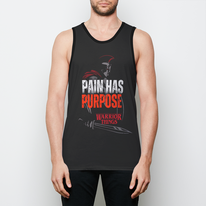 Pain has purpose Mens Binded Tank Top