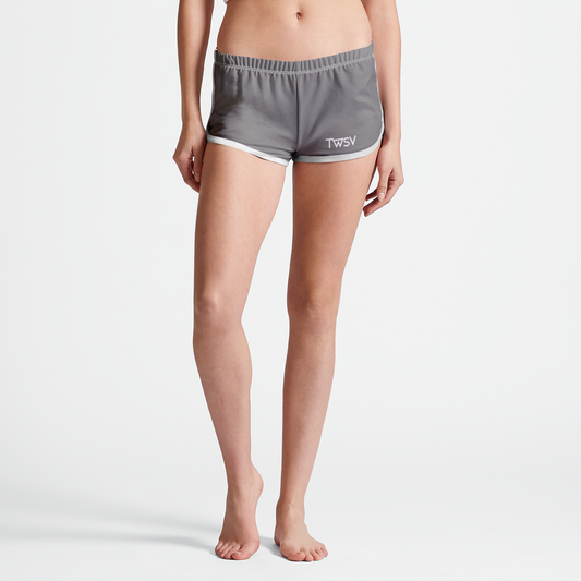 Gray Womens Retro Shorts