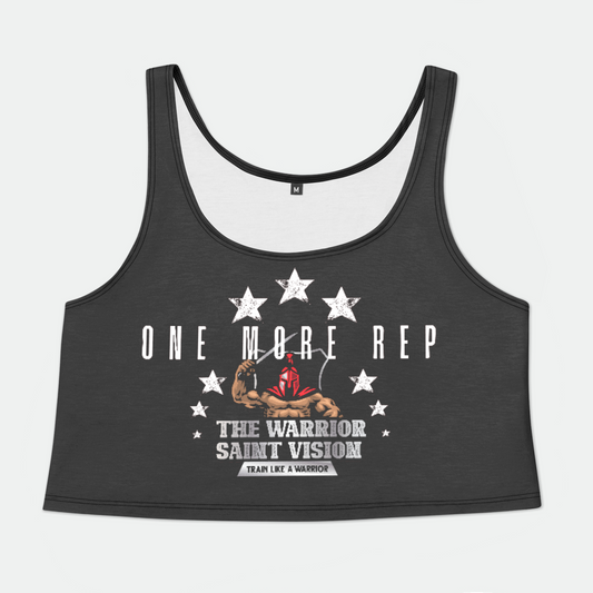 OMR Black Womens Crop Tank Top