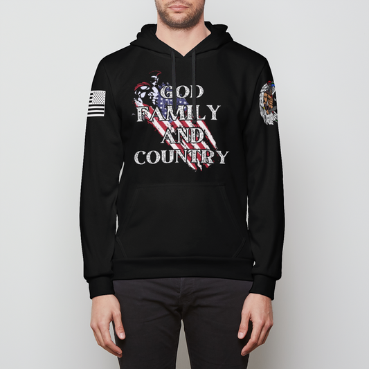 God Family Country Unisex Pullover Hoodie