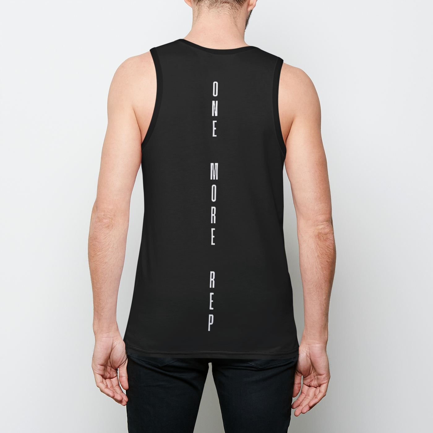 OMR Black Mens Binded Tank Top