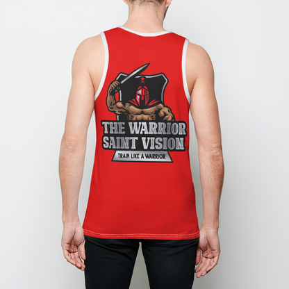 Pre Red Mens Binded Tank Top