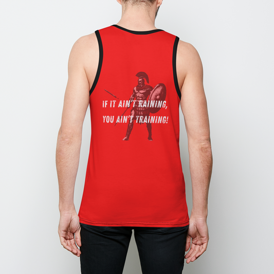 Rain Red Mens Binded Tank Top