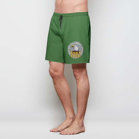 Born Free Drab  Mens Swim Trunks