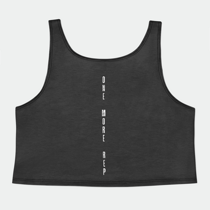 OMR Black Womens Crop Tank Top