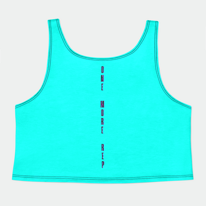 OMR Retro Aqua Womens Crop Tank Top