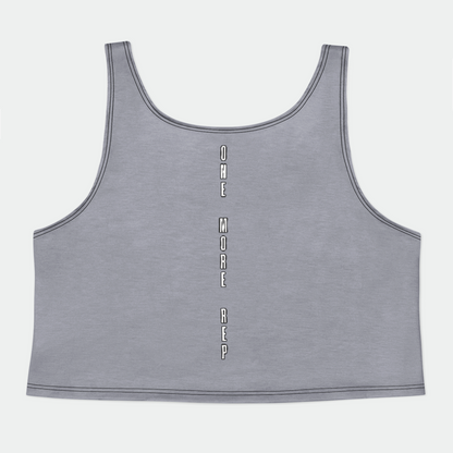 OMR Gray Womens Crop Tank Top