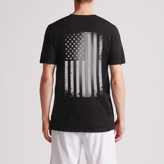 Thin Gray Line Black  Mens Premium Tee