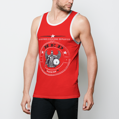 ST RED Mens Binded Tank Top