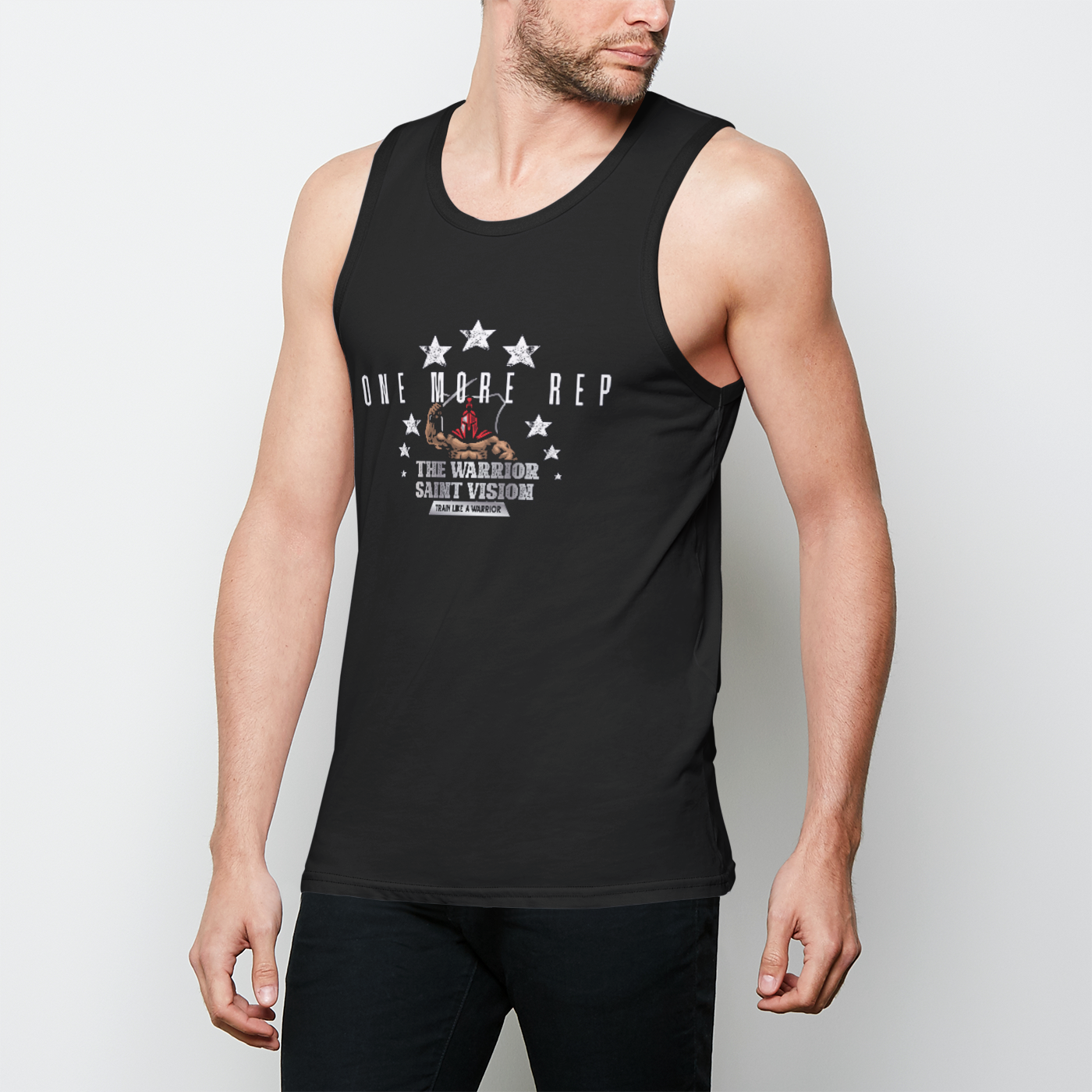 OMR Black Mens Binded Tank Top