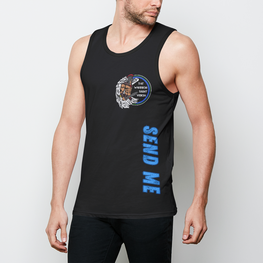 Thin Blue Line Mens Binded Tank Top