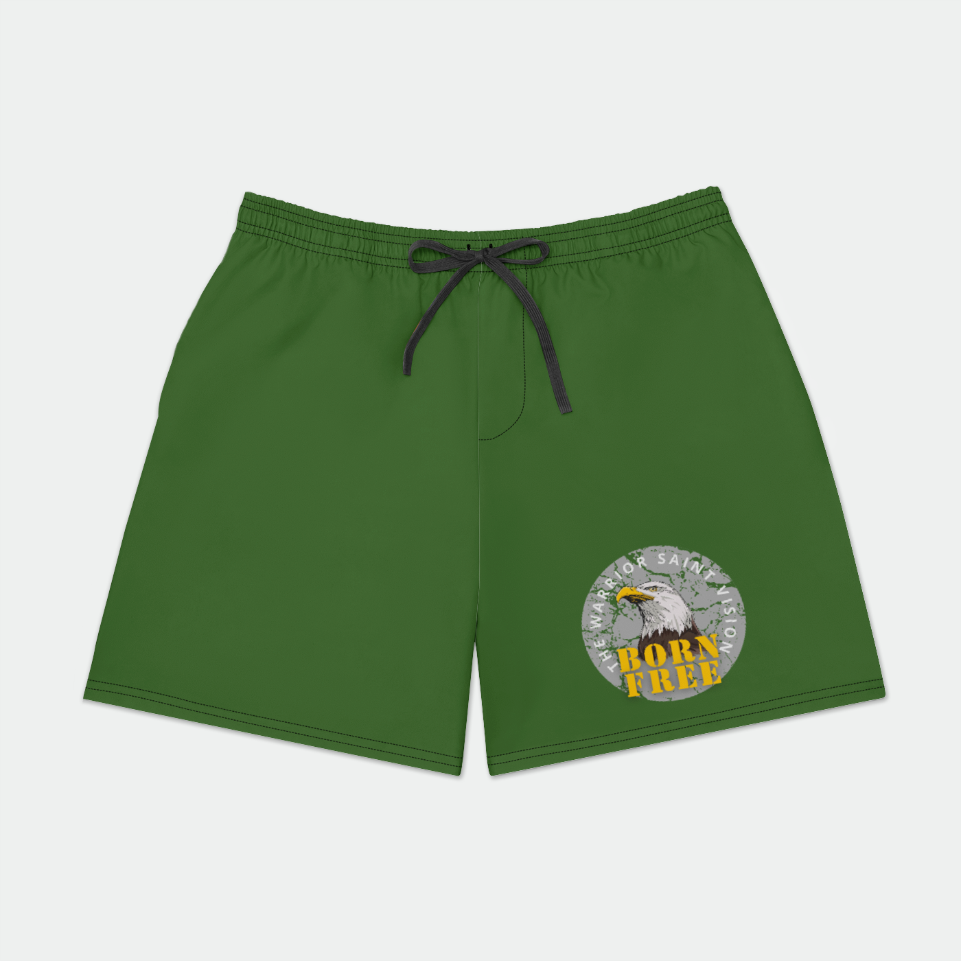 Born Free Drab with liner Mens Swim Trunks w/ Lining