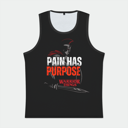 Pain has purpose Mens Binded Tank Top