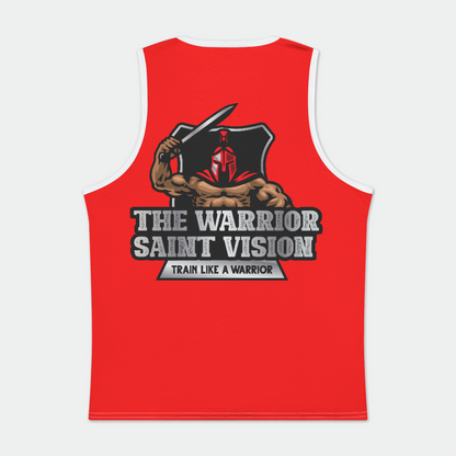 Pre Red Mens Binded Tank Top