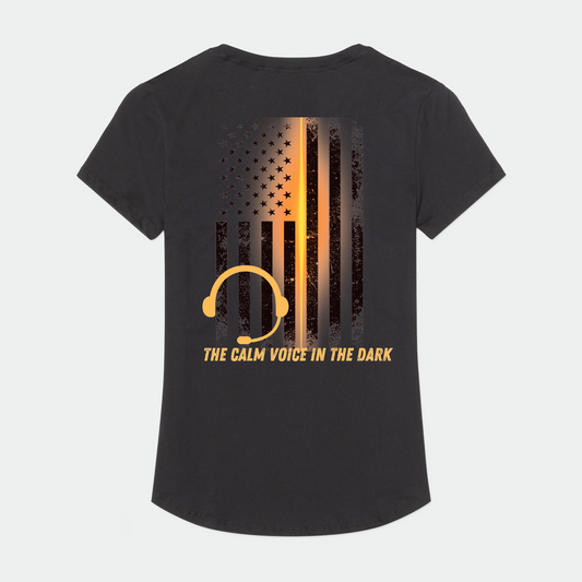 Calm In The Dark Gold Line Womens Premium Tee