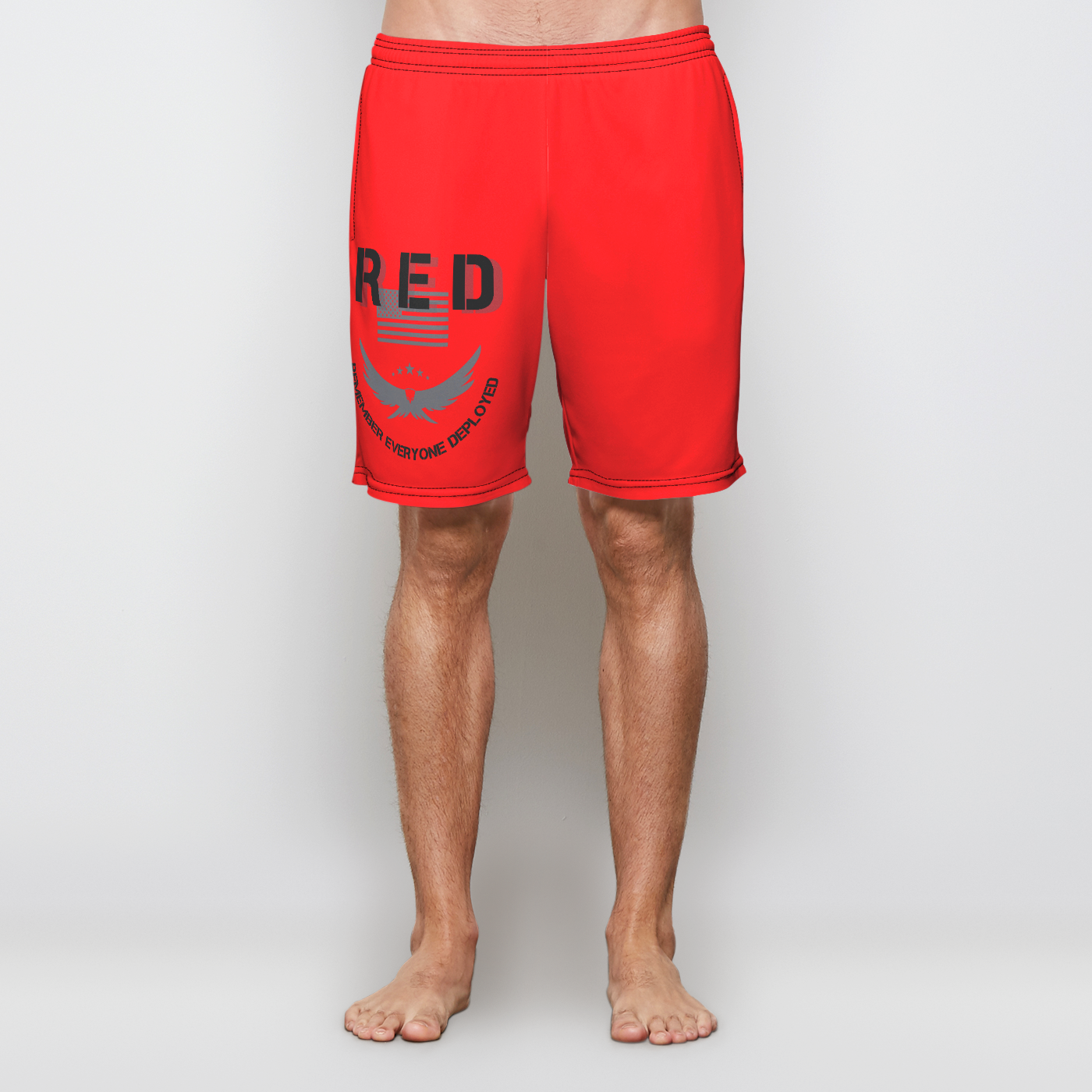 RED Mens Athletic Short