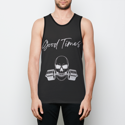 Good Times Black Mens Binded Tank Top