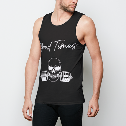 Good Times Black Mens Binded Tank Top