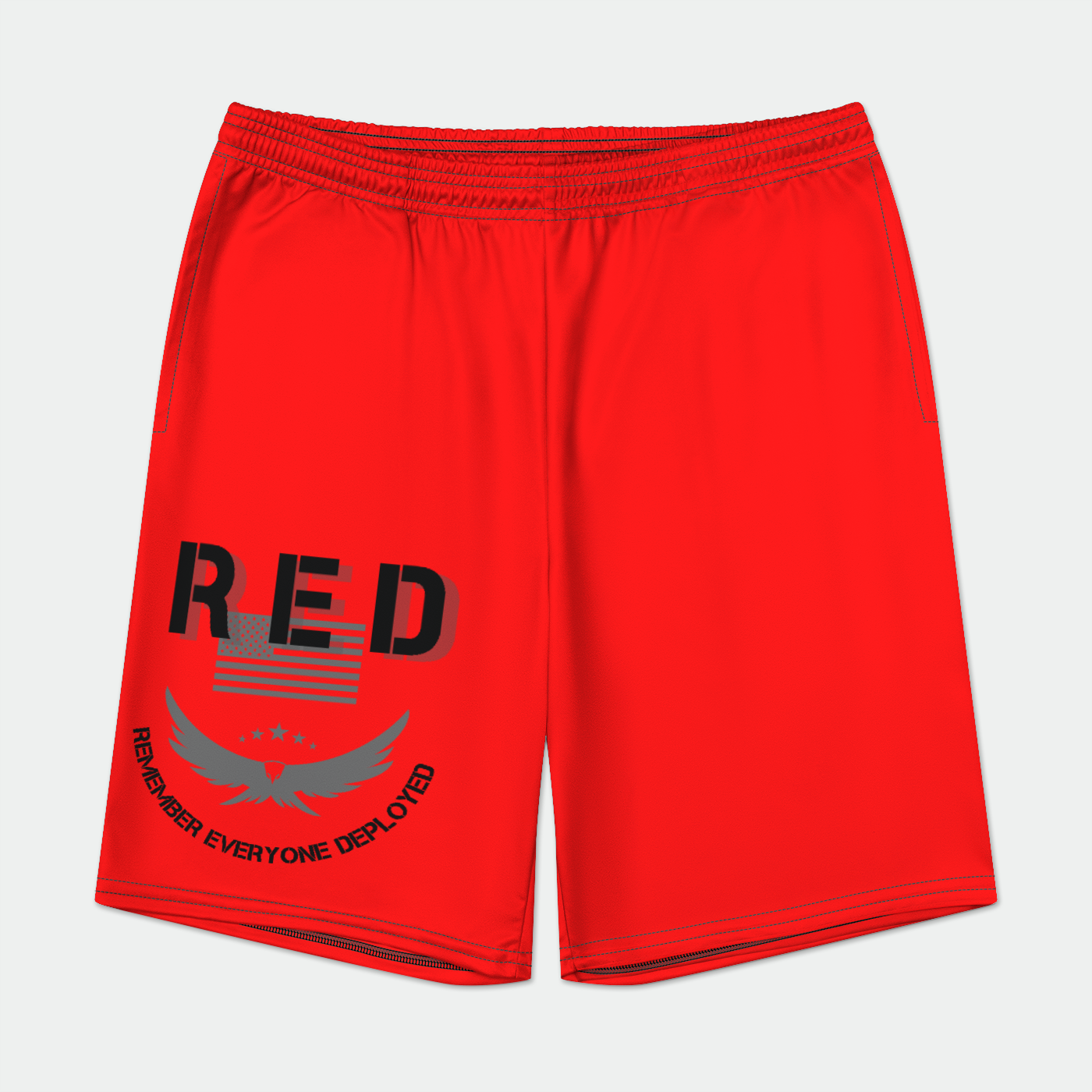 RED Mens Athletic Short