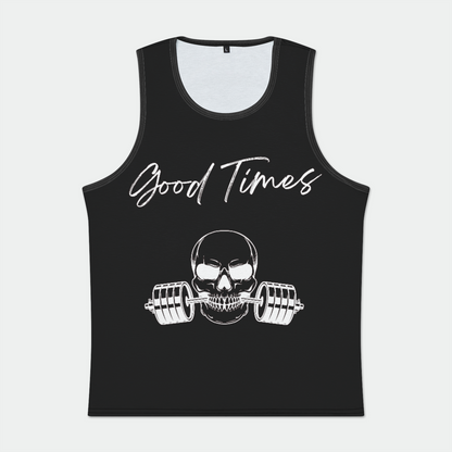 Good Times Black Mens Binded Tank Top